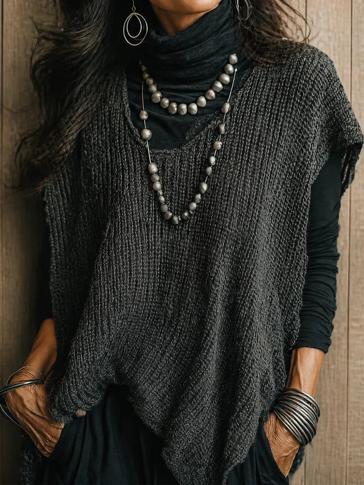 Sleeveless Knit Sweater