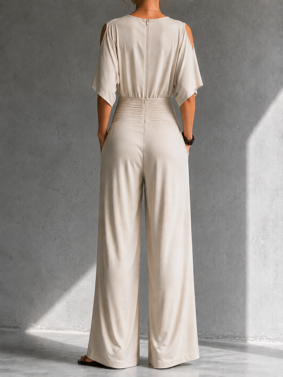 Elise™ — Wide Leg Wrap Jumpsuit