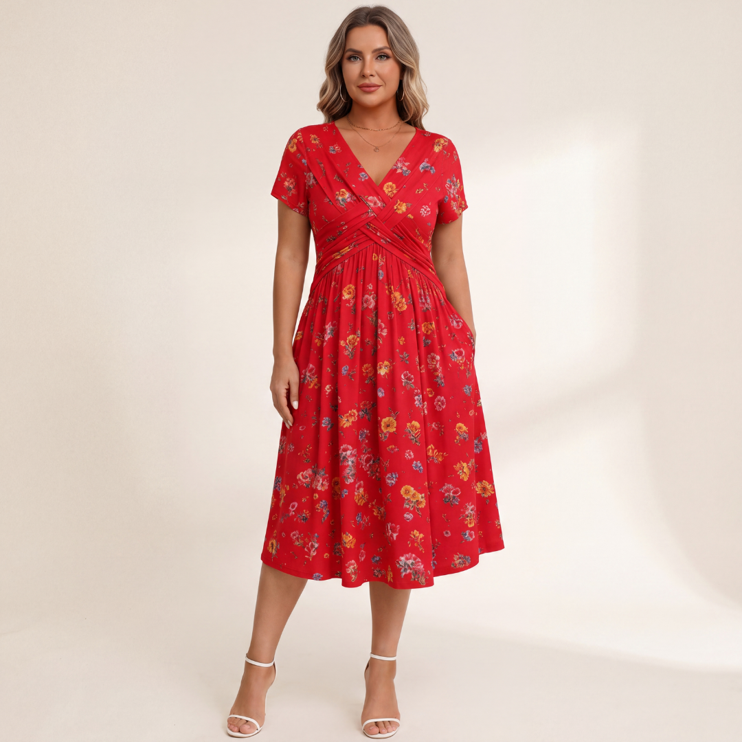 Lover - Floral Twist Waist Dress
