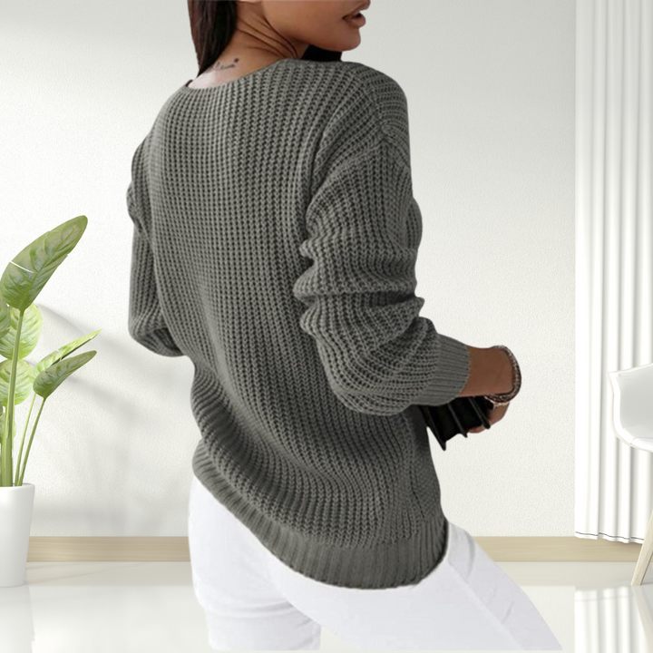 Oriana | Comfy V-Neck Sweater