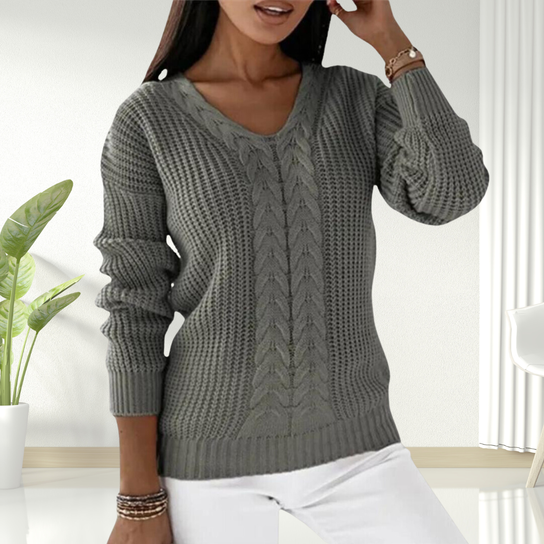 Oriana | Comfy V-Neck Sweater