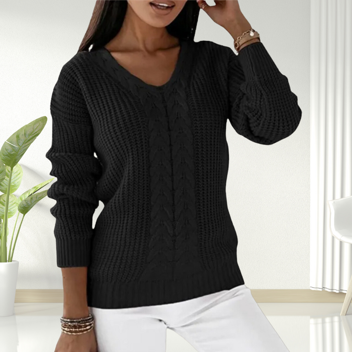 Oriana | Comfy V-Neck Sweater