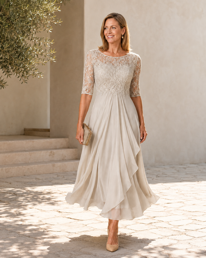 Rose | The Flattering Lace Midi Dress