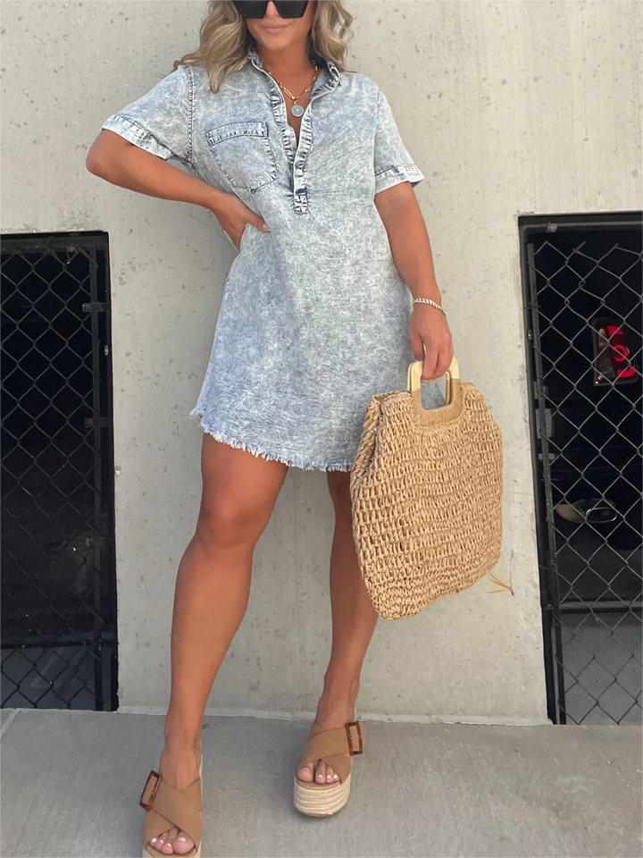 Levia | Summer Washed Shirt Dress