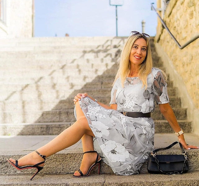 Chandra | Sophisticated Floral Dress